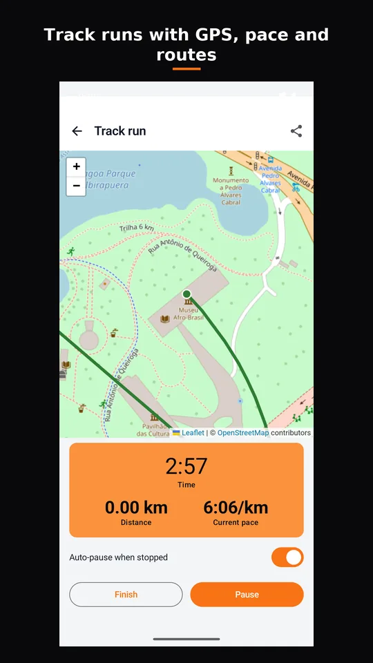 GPS run screenshot