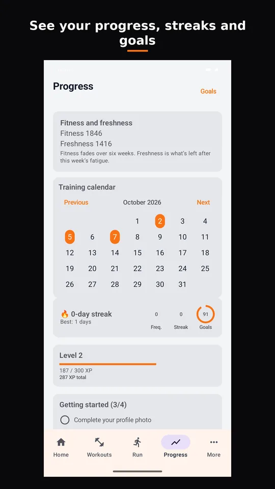 Progress screenshot